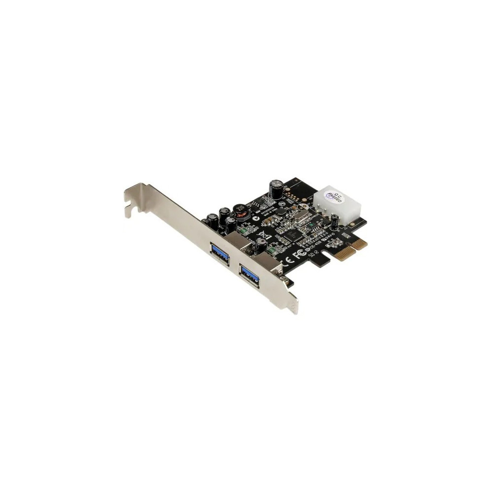 StarTech PEXUSB3S25 USB Adapter - PCI Express x1 - Plug-in Card - Black - TAA Compliant - 2 Total USB Port(s) - 2 USB 3.0 Port(s) - PC, Linux - Image 1