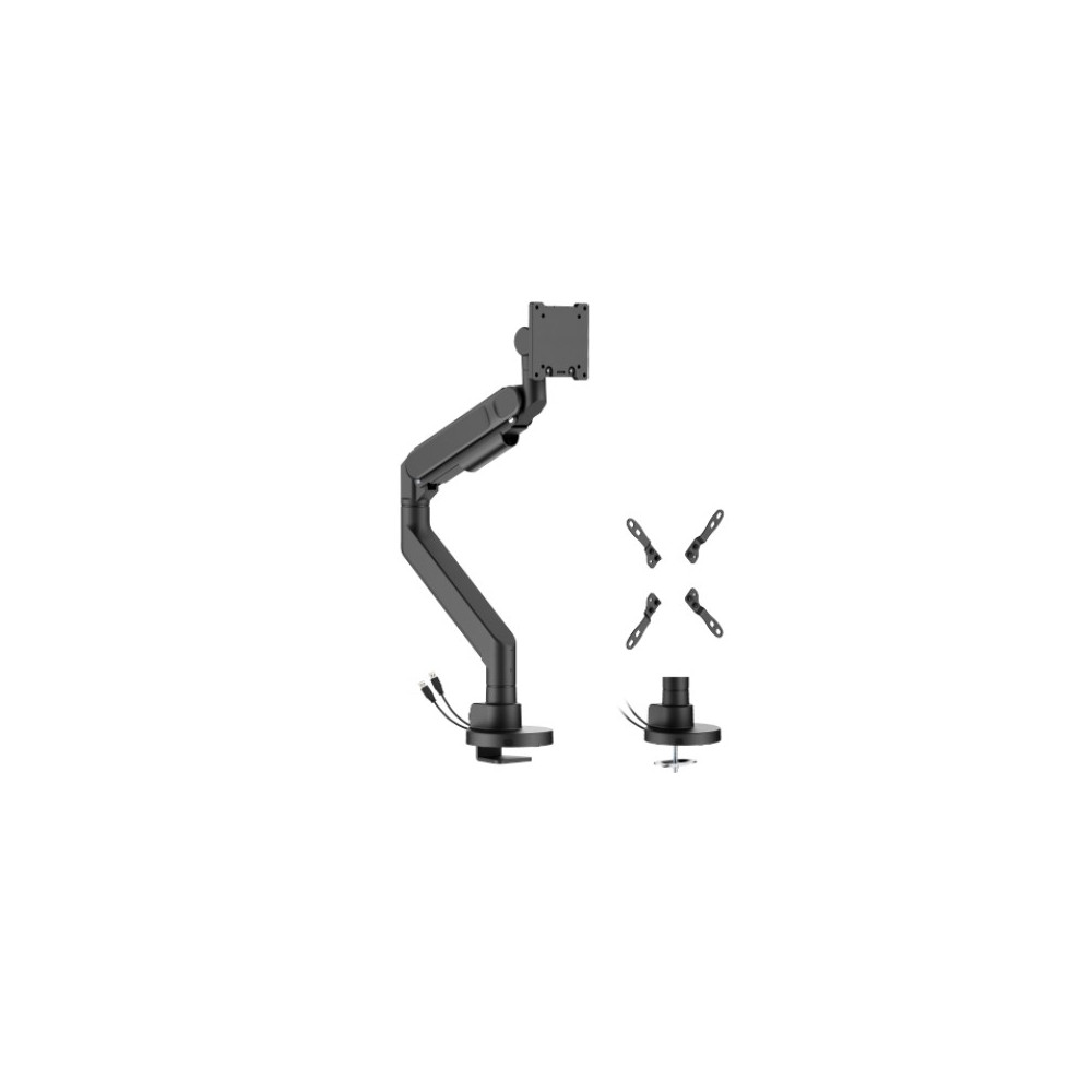 Brateck LDT92-C012UC-B Future-Proof Heavy-Duty Gas Spring Monitor Arm with USB Port - Image 1