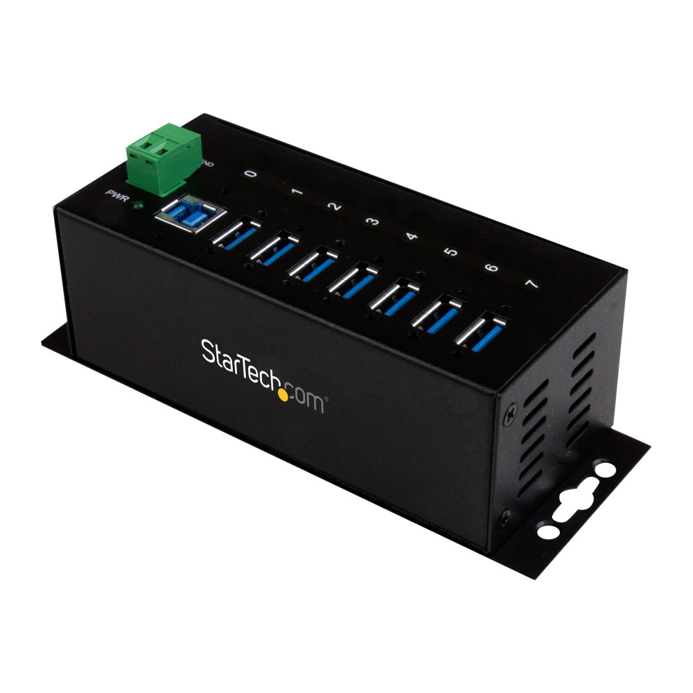 StarTech ST7300USBME 7 PORT USB 3.0 HUB, INDUSTRIAL, METAL, ESD & SURGE PROTECTION, MOUNT, 2YR - Image 4