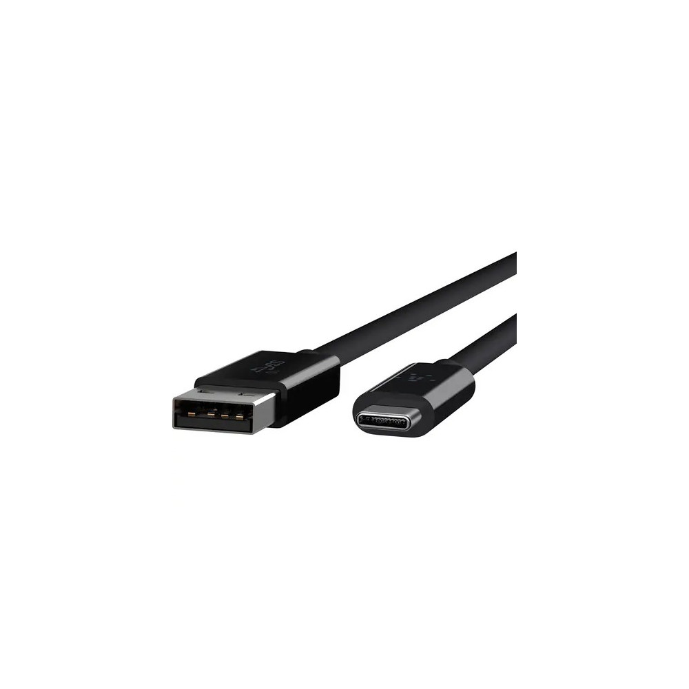 Belkin F2CU029BT1M-BLK 91.44 cm USB-C/USB-A Data Transfer Cable - Cable for MacBook, MacBook Pro - First End: 1 x USB 3.1 Type C - Male - Second End: 1 x USB 3.1 Type A - Male - 10 Gbit/s - Black