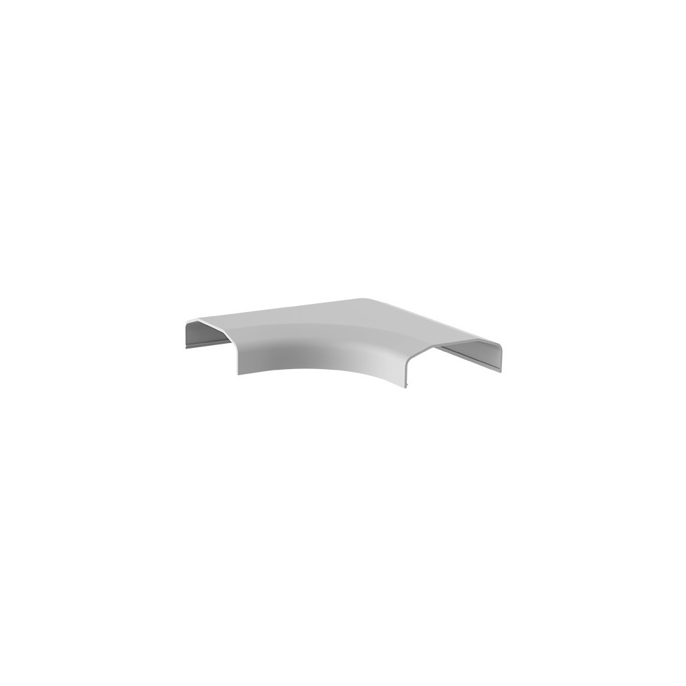 Brateck CC07-J2-W Plastic Cable Cover Joint L Shape Material:ABS Dimensions 127x127x21.5mm - White - Image 1