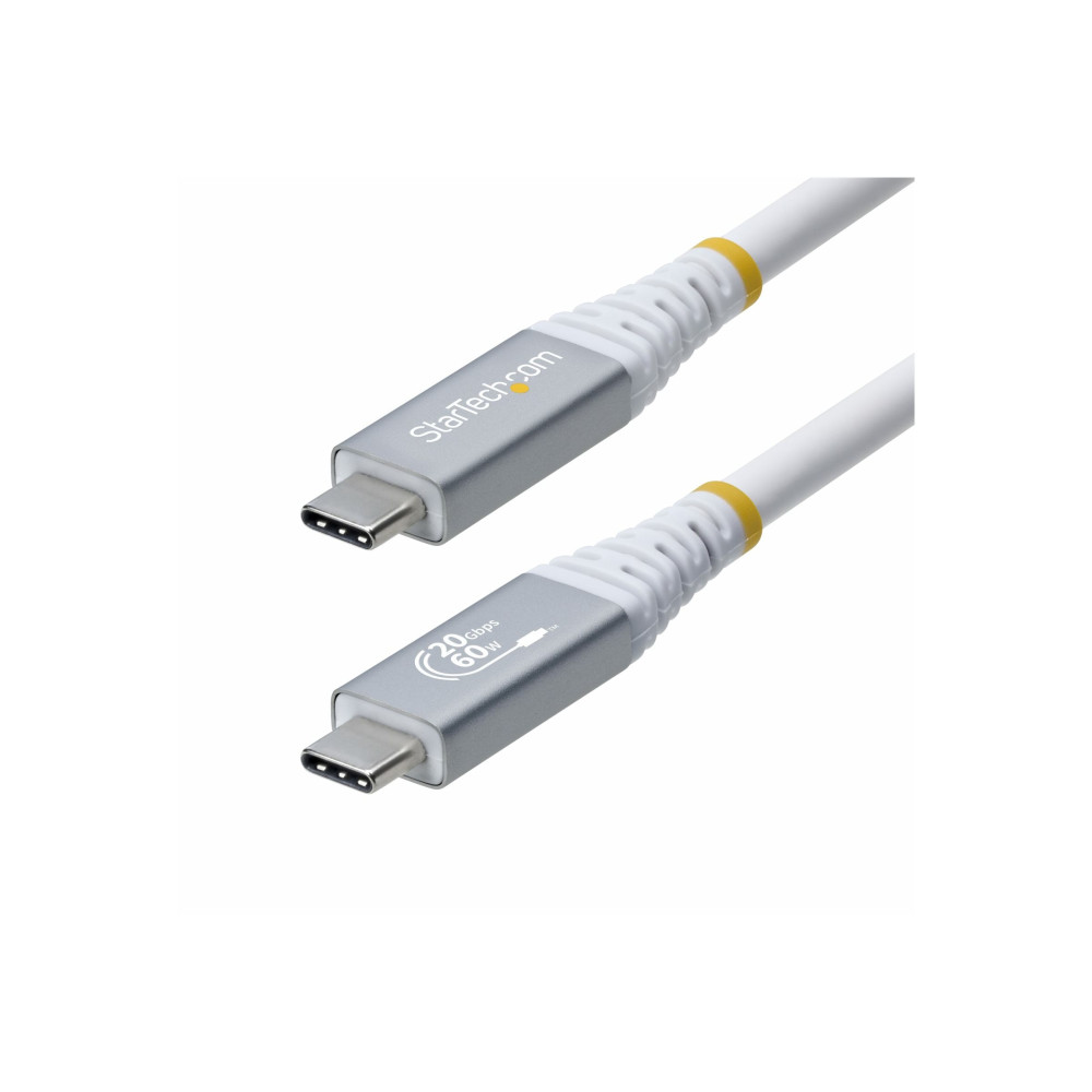 StarTech CC3M20GUSB4CXW 3M (10FT) USB4 CABLE, USB-IF CERTIFIED, 20GBPS, WHITE, LTW - Image 3