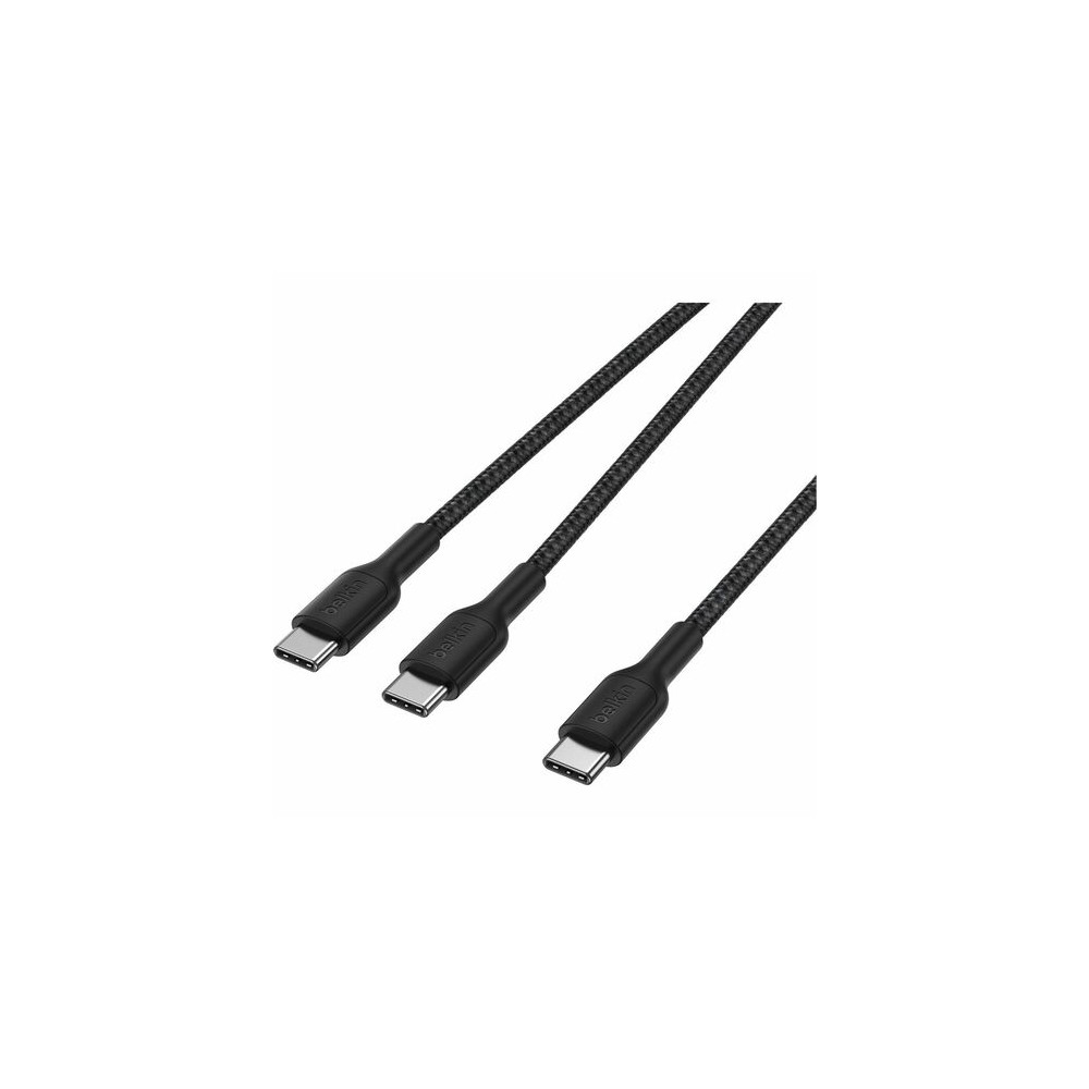 Belkin CAC004FQ1.5MBK BoostCharge Pro 1.50 m USB-C Data Transfer Cable - Cable for Notebook, MacBook Pro - First End: 2 x USB 2.0 Type-C - Male - Second End: 1 x USB 2.0 Type-C - Male - 480 Mbit/s - Black