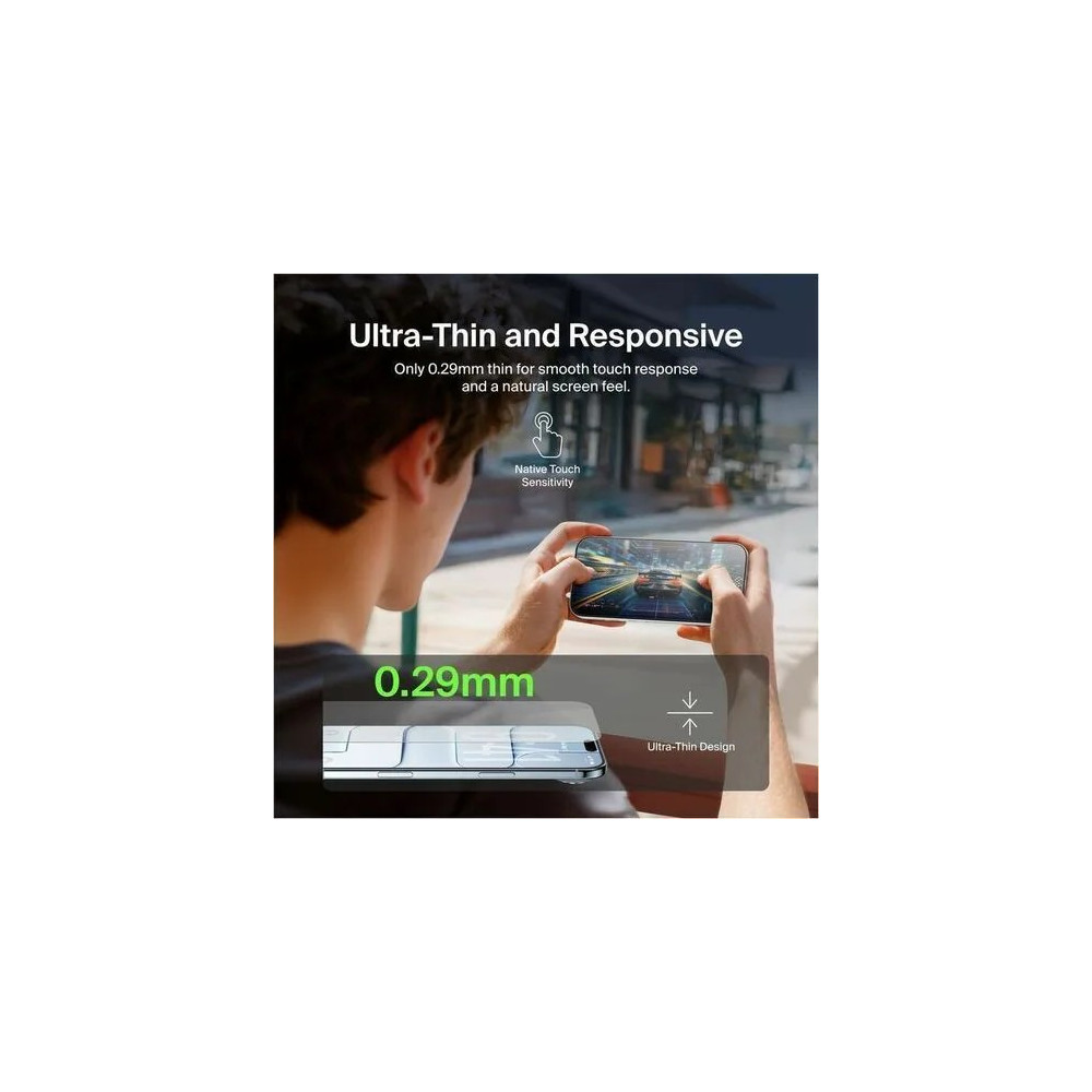 Belkin OVA192FQ ScreenForce UltraGlass 2 9H Screen Protector for Apple iPhone Air - For OLED iPhone Air - Drop Resistant, Impact Resistant, Scratch Resistant, Crack Resistant, Smudge Resistant