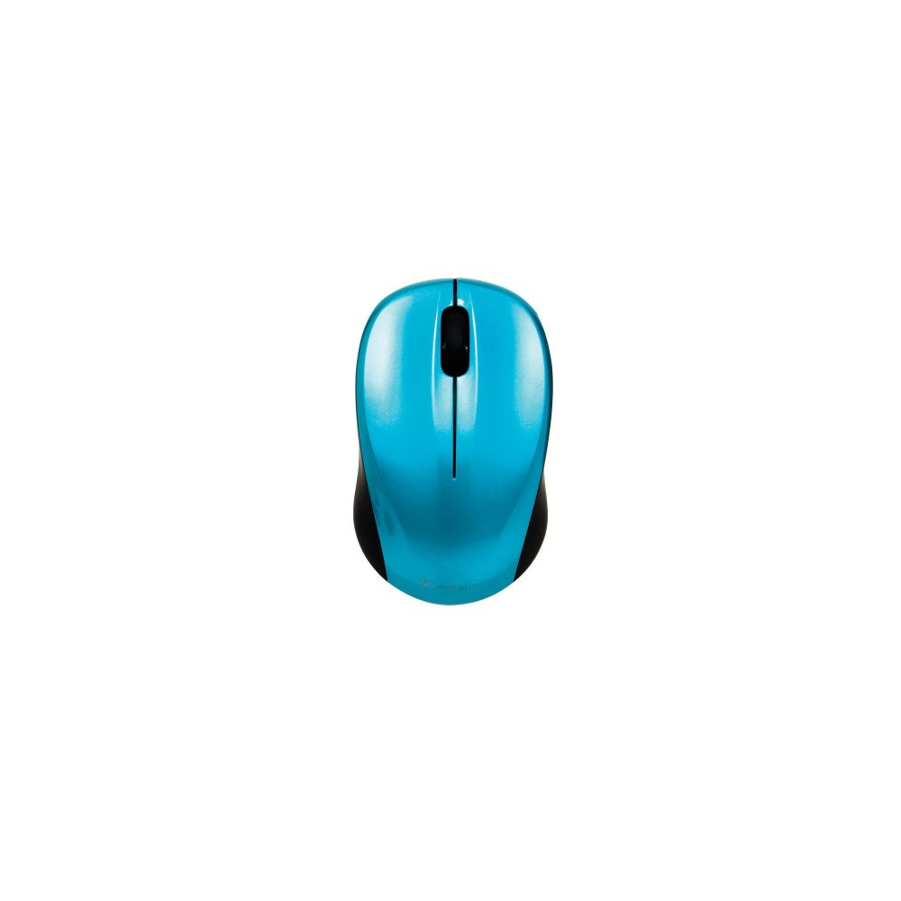 Verbatim 49044 GO Nano Caribbean Blue Mouse Wireless 2.4GHz Wireless Optical, Ultra Compact, 3 Buttons, 1600dpi, Nano Receiver - Image 1