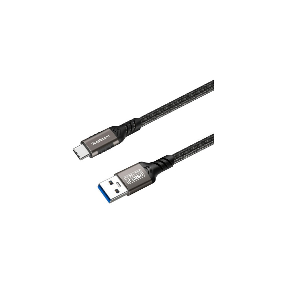 Simplecom CAU510 USB-A to USB-C Data and Charging Cable USB 3.2 Gen2 10Gbps 1M - Image 1
