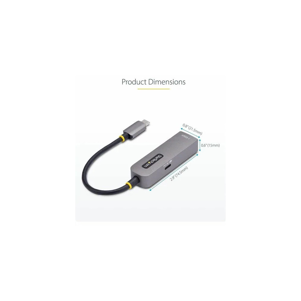 StarTech 1GPD3-USB-C-ETHERNET USB-C to Ethernet Adapter, 100W PD Pass-Through, NIC, USB 3.0 Type-C 1Gbps Multi Speed Network, USB 3.1 RJ45, Windows & Mac - USB-C to Ethernet Adapter securely connects to networks over CAT5e/RJ45/LAN; 100W PD pass - Image 6
