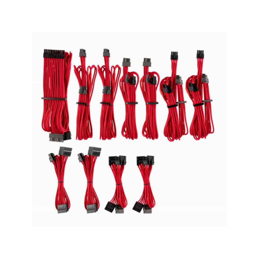 Corsair CP-8920223 For PSU - Red Premium Individually Sleeved DC Cable Pro Kit, Type 4 (Generation 4) - Image 1