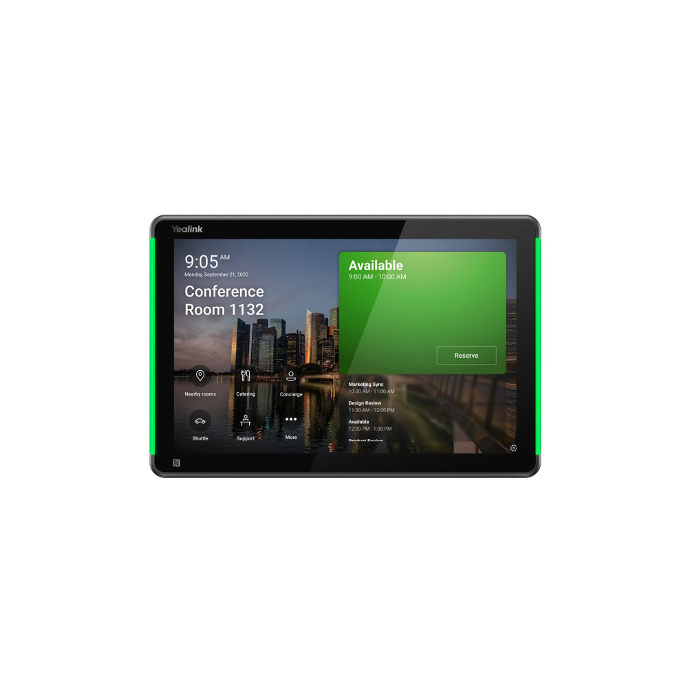 Yealink ROOMPANEL-PLUS-E2 RoomPanel Plus E2- Black Android 13 OS Touch Screen Scheduler 10.1-inch multifunctional meeting room schedule panel Anit-fingerprint Coating - Image 1