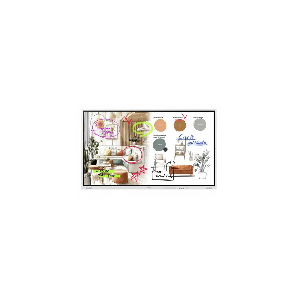 Samsung LH75WMFWLGCXXY (WMFX) FLIP PRO INTERACTIVE DISPLAY, 75" UHD, 450NITS, HDMI(2),LAN/WIFI, 12H/7D,3Y - Image 2