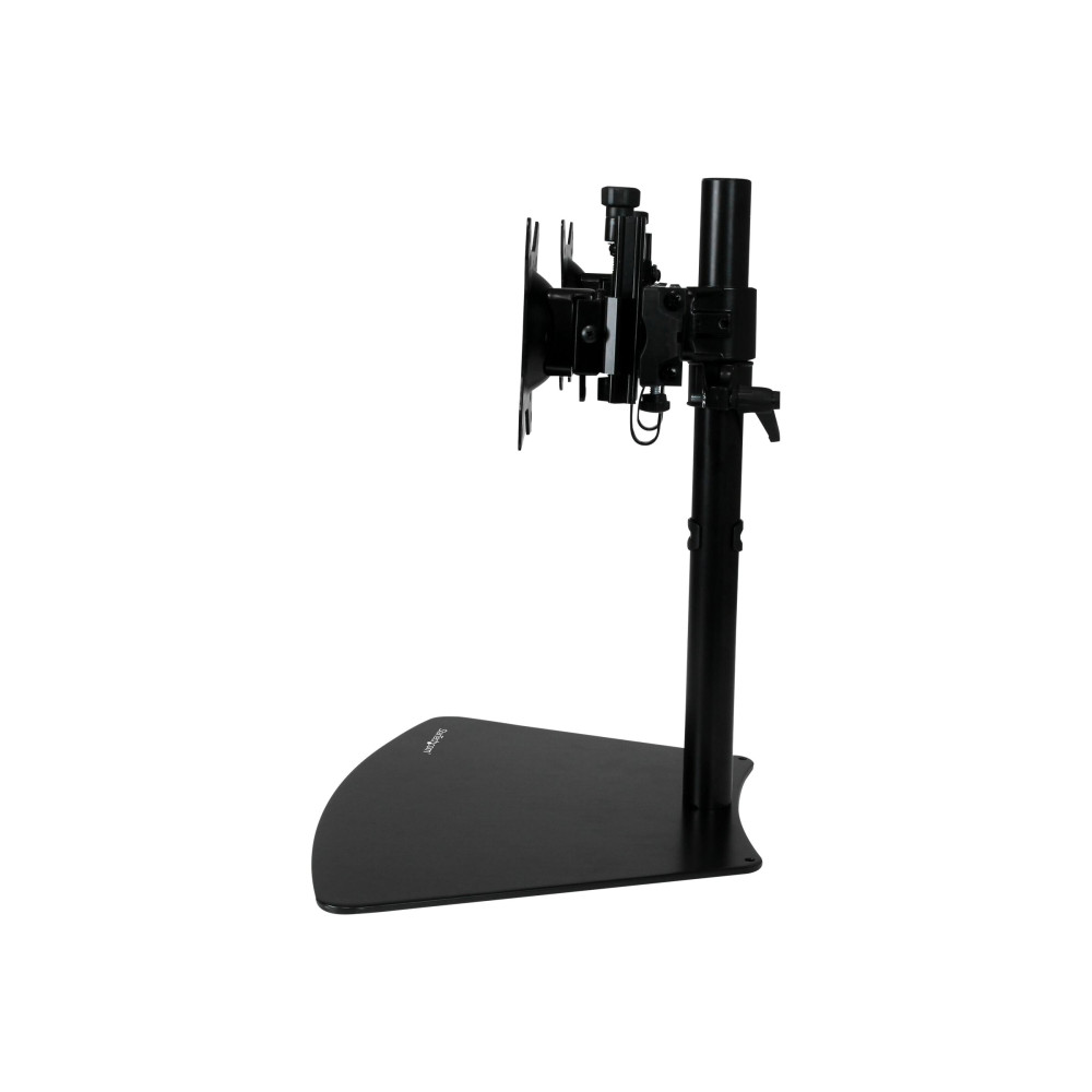 StarTech ARMBARDUO DUAL MONITOR STAND, UP TO 24", HORIZONTAL, H/ADJ, VESA, BLACK, 5YR - Image 2