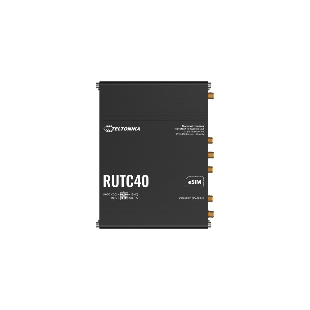 Teltonika RUTC40000000 RUTC40 GLOBAL 4G EDGE ROUTER, Dual-core, Dual-band Wi-Fi 6, connectivity powered by a Telit modem, eSIM, PSU included. - Image 1