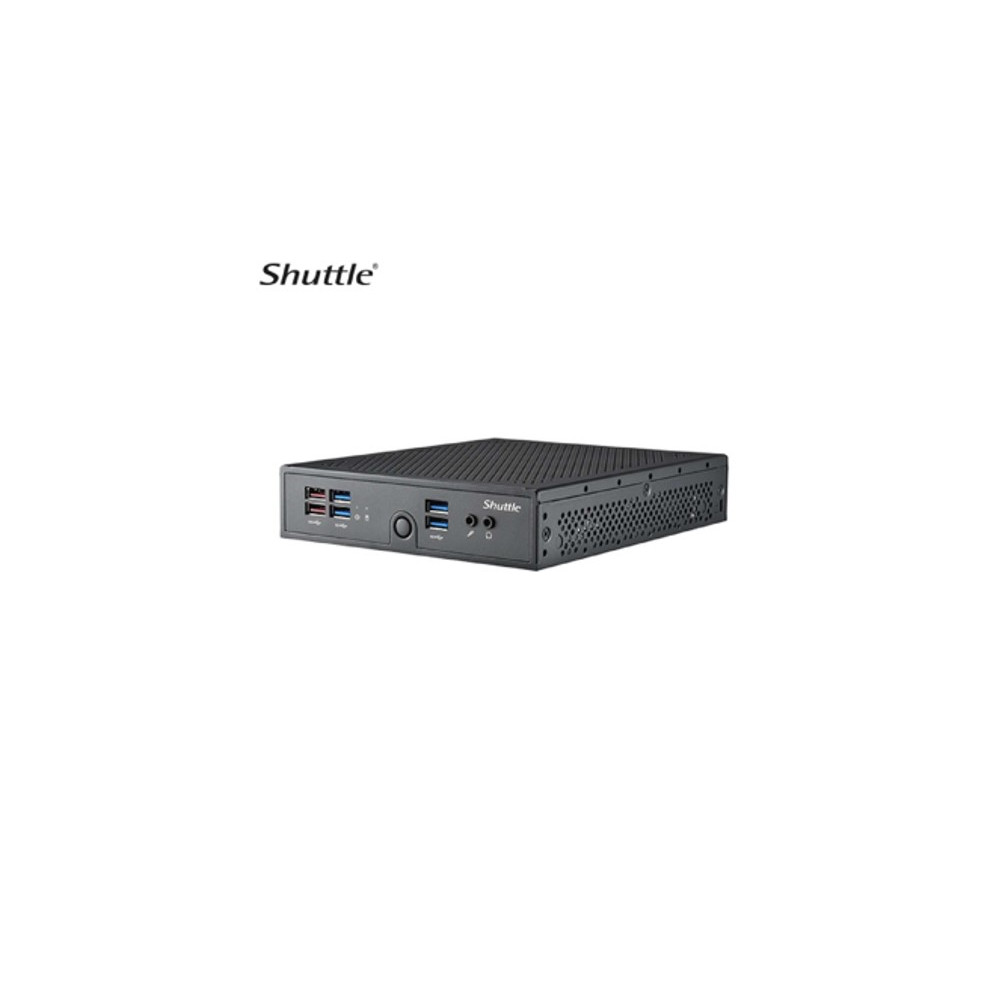 Shuttle DS50U5 XPC SLIM Barebone - Core i5-1335U (15W), 2x DDR5, 2x M.2 2280, HDMI, DP, VGA, COM, 2 x LAN, (5G LTE optional), 90W, fanless, - Image 1