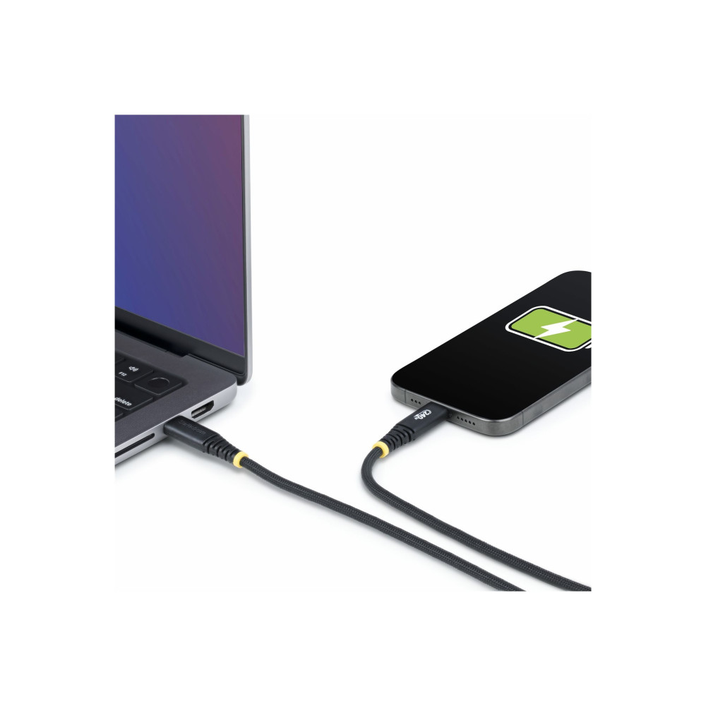 StarTech S2CEPR2M-USB-CABLE 2M USB-C CHARGING CABLE, 240W, SILICONE JACKET W/BRAID, LTW - Image 2