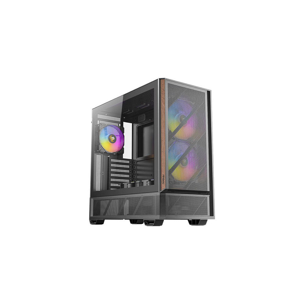 Antec P30 ARGB Mid Tower, 478×222×465 mm, Steel+Plastic+Wood, ATX/mATX/ITX, 4mm TG, 2xUSB3.0, Type-C, 7 slots, 2/1×3.5'/2.5', ARGB fans 3+2, GPU 405 - Image 1