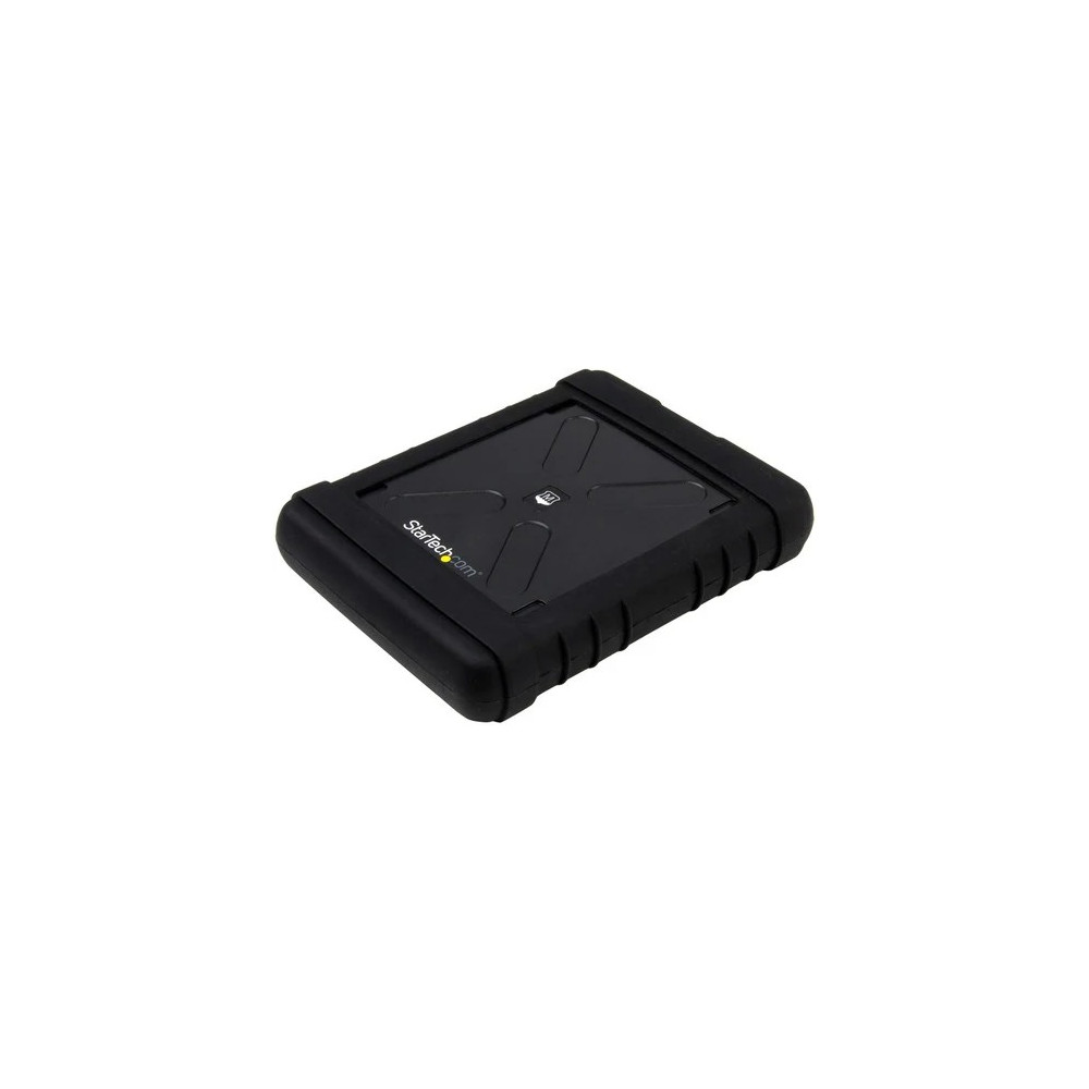 StarTech S251BRU33 Drive Enclosure SATA - USB 3.0 Micro-B Host Interface - UASP Support External - Black - Hot Swappable Bays - 1 x HDD Supported - 1 x SSD Supported - 1 x Total Bay - 1 x 2.5" Bay - Silicone - Image 1
