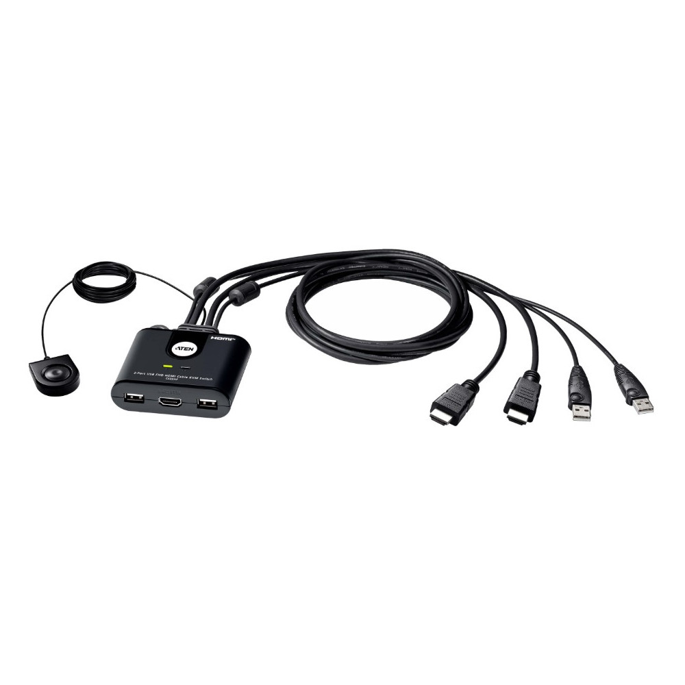Aten CS22HF-AT 2-Port USB Full HD HDMI Cable KVM Switch - Image 1