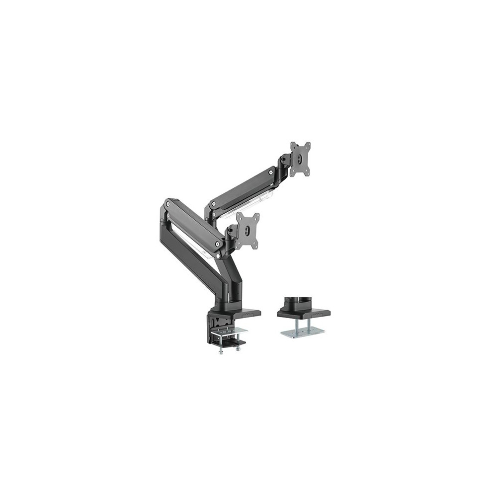 Brateck LDT23-C024 Dual Monitors Aluminum Heavy-Duty Gas Spring Monitor Arm Fit Most 17'-35' Monitors Up to 15kg per screen VESA 75x75/100x100 - Image 1