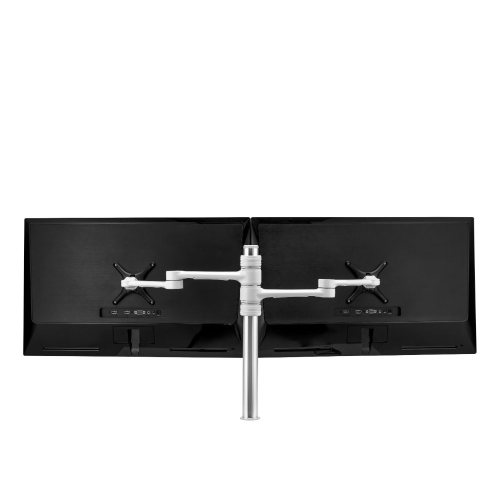 Atdec AFS-AT-DC-SW Dual Swing Arms on Post - White - Image 1