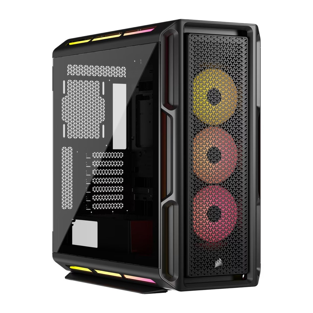 Corsair CC-9011298-WW iCUE LINK 5000T LX RGB Mid-Tower High-Performance PC Case - Black, ATX, 450mm GPU, 170mm CPUcooler, 360mm rad, 3x LX120 RGB, 1x USB-C 3.2 Gen2 - Image 1