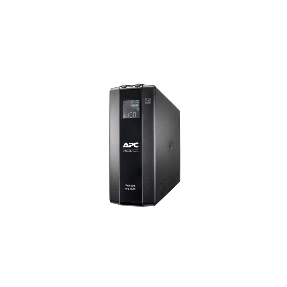 APC BR1600MI Back-UPS Pro 1600VA/960W Line Interactive UPS, Tower, 230V/10A Input, 8x IEC C13 Outlets, Lead Acid Battery, LCD, AVR - Image 1