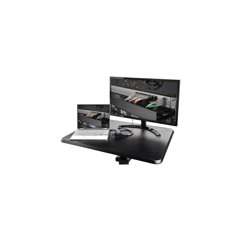 StarTech STSCART2 MOBILE STANDING DESK - PORTABLE SIT STAND ERGONOMIC HEIGHT ADJUSTABLE CART ON WHE - Image 7