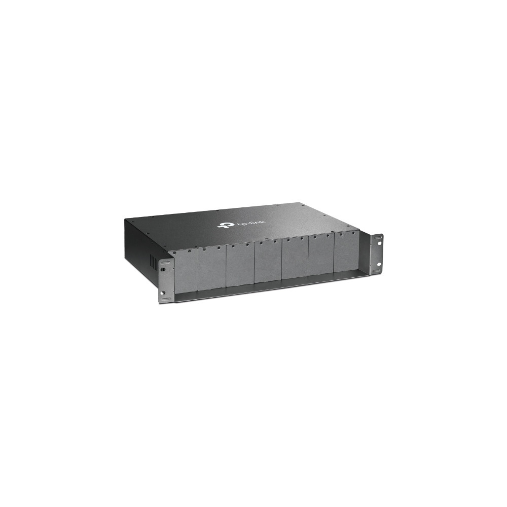 TP-LINK MC1400 19' 2U Rackmount Chassis for 14-Slot Media Converters, Redundant Power Supply, Hot-Swappable, Mounted,Two Cooling Fans - Image 1