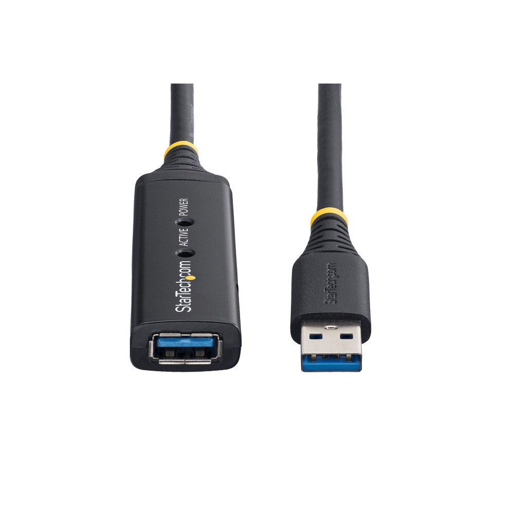 StarTech USB3AAEXT5M 5M USB 3.0 A TO A EXTENSION CABLE, M/F, BLACK, LED, LTW - Image 1