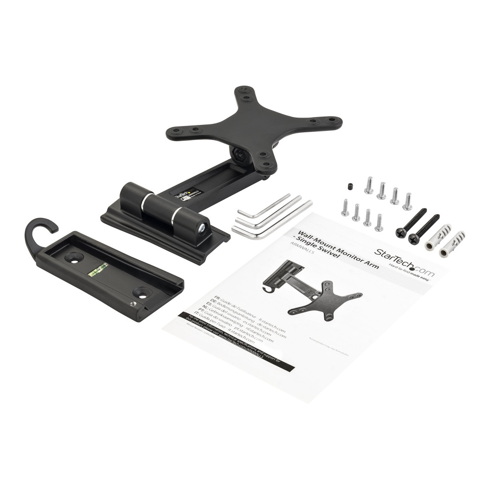 StarTech ARMWALLS MONITOR ARM WALL MOUNT, SWIVEL, <34", UP TO 100x100 VESA, 5YR - Image 1