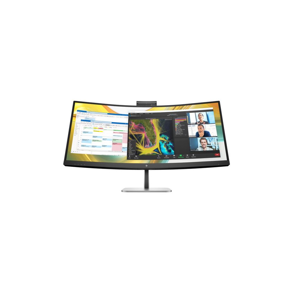 HP 9E0Z2UT Series 5 Pro 34' WQHD 4K CURVED 21:9 3440x1440 100Hz Height Adjust VA LCD Tilt Swivel USB-C DP HDMI Speakers VESA Webcam 3yrs wty - Image 1