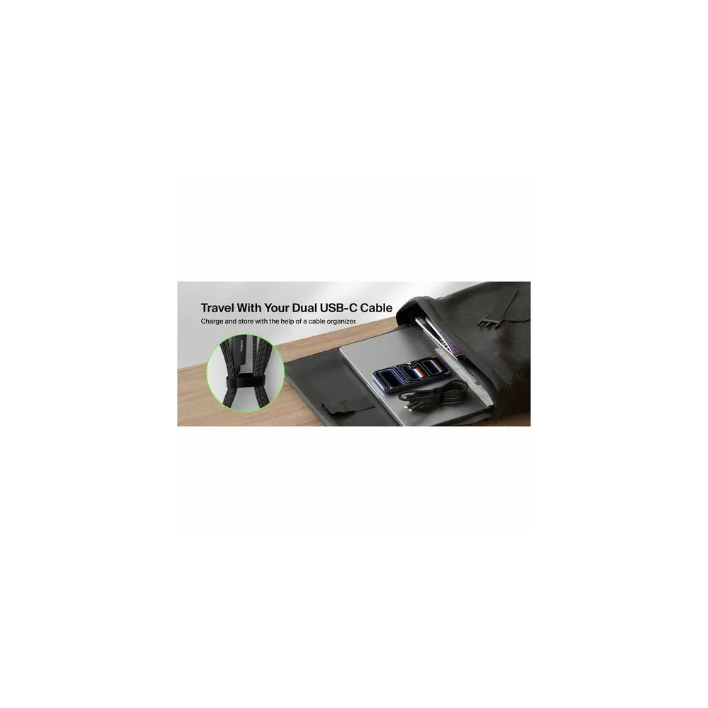 Belkin CAC004FQ1.5MBK BoostCharge Pro 1.50 m USB-C Data Transfer Cable - Cable for Notebook, MacBook Pro - First End: 2 x USB 2.0 Type-C - Male - Second End: 1 x USB 2.0 Type-C - Male - 480 Mbit/s - Black
