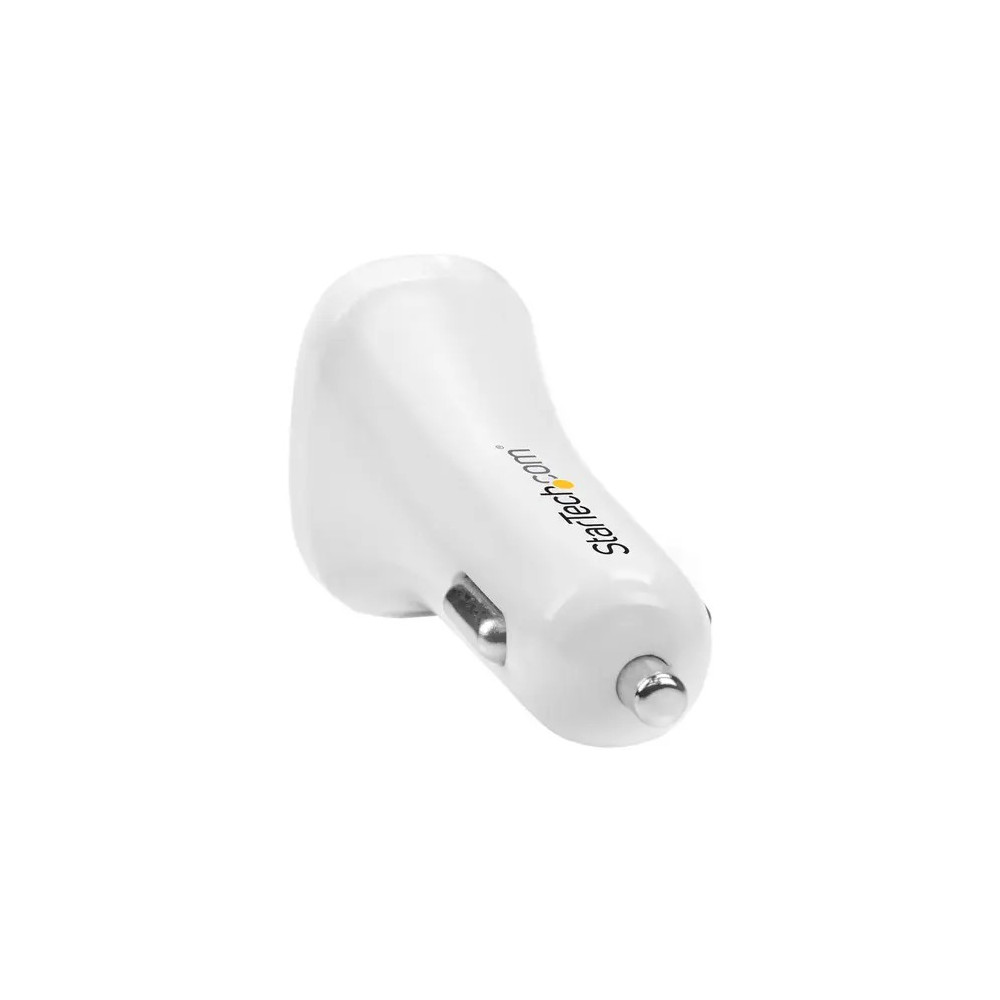 StarTech USB2PCARWHS DUAL-PORT USB CAR CHARGER - 24W/4.8A - WHITE - Image 3