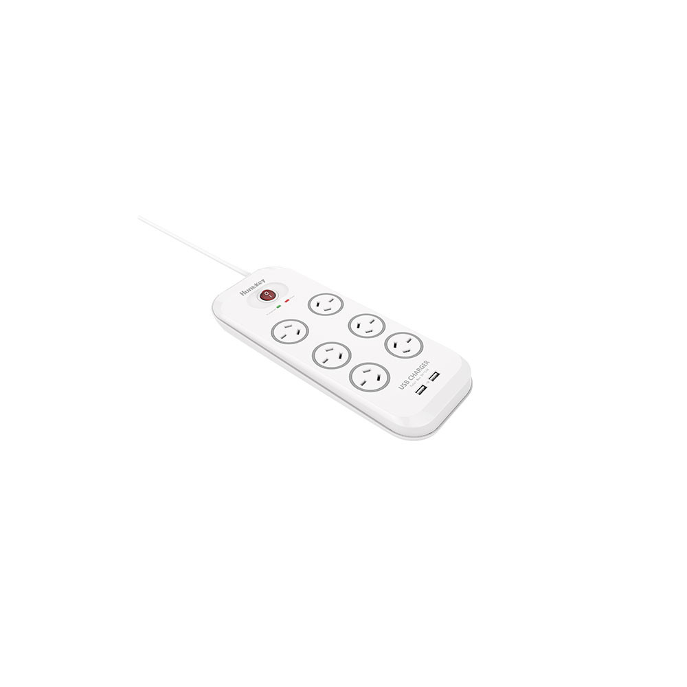 Huntkey PSUHUNSAC607 6-Outlet Surge Protector with 2 USB Charging Outlets (SAC607) - Image 9