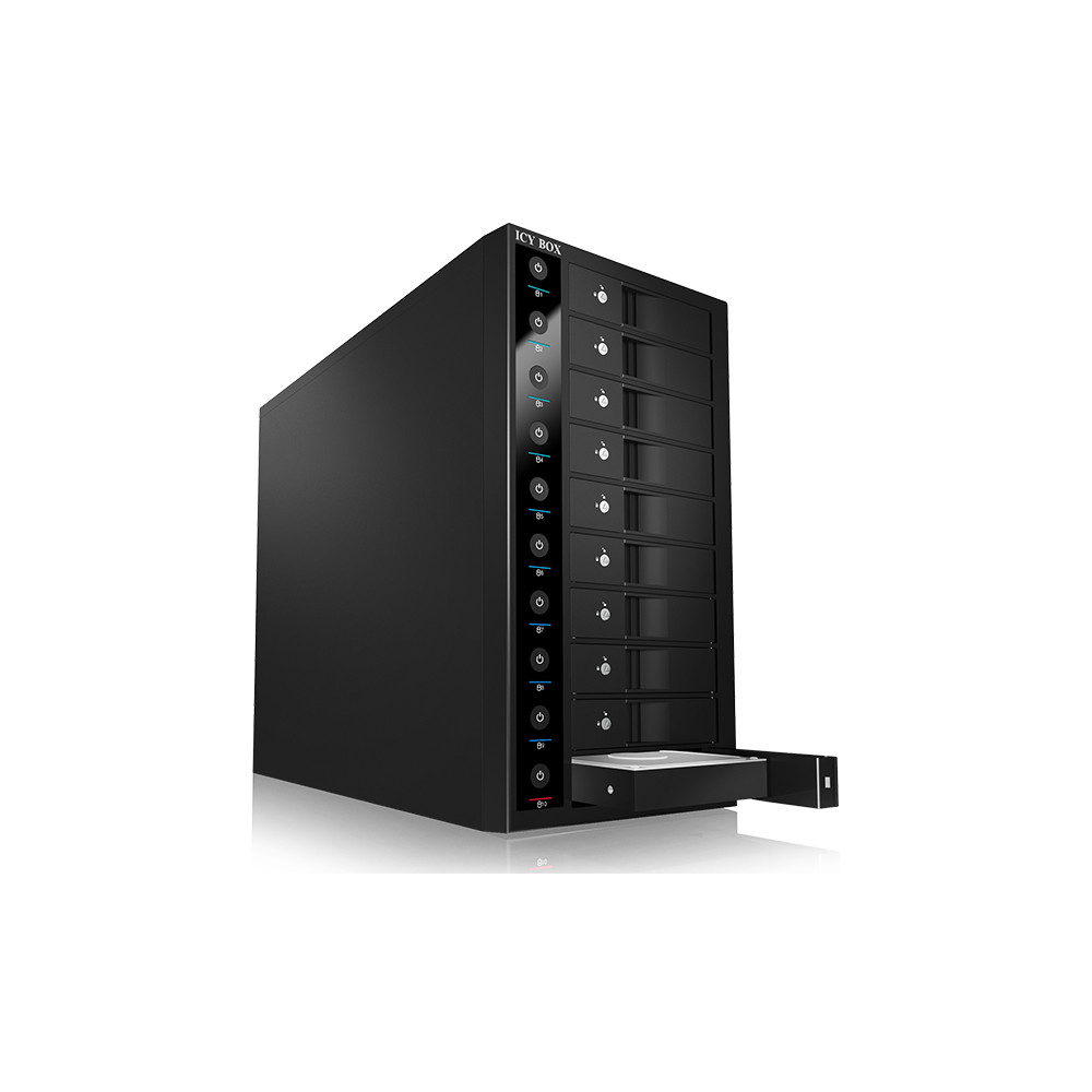 ICY BOX HDDICY3810U3 10-Bay External SINGLE System for 10x SATA 3.5" I/II/III HDD (IB-3810U3) - Image 2