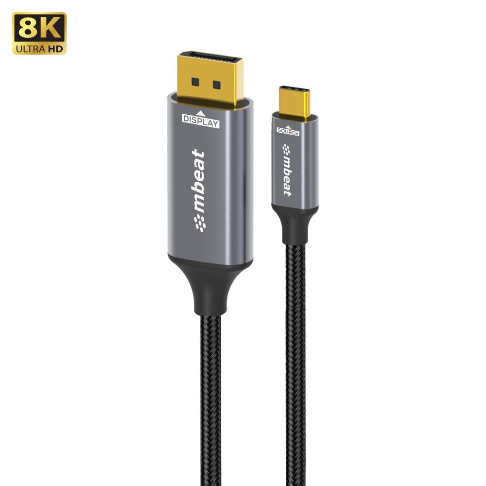 MBEAT MB-XCB-8K18CDP Tough Link 8K 1.8m USB-C to DisplayPort Cable Up to 8K@60Hz (7680×4320) USB-C Version: 3.2 Gen 2 Product Weight: 76.3g - Image 1