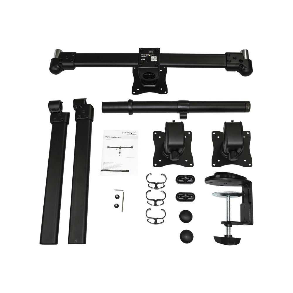 StarTech ARMTRIO DESK MOUNT TRIPLE MONITOR ARM ADJUSTABLE - 27" DISPLAYS, VESA, 5YR - Image 2
