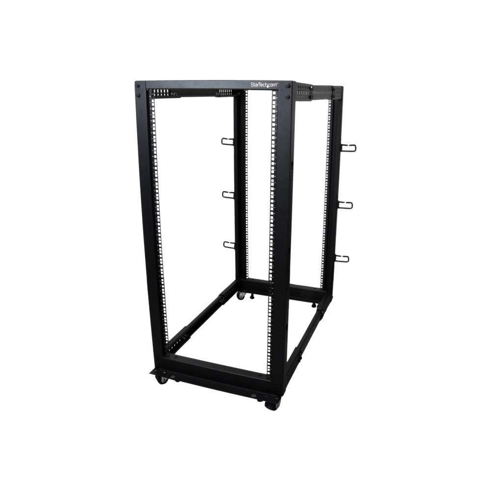 StarTech 4POSTRACK25U 19" 25U OPEN FRAME SERVER RACK, ADJUSTABLE DEPTH, ROLLING, 2YR - Image 3