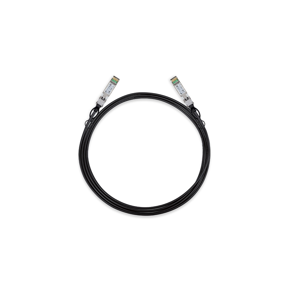 TP-LINK SM5220-3M 3 Meter 10G SFP+ Direct Attach Cable, Drives 10 Gigabit Ethernet, 10G SFP+ Connector on Both Sides (Replaces TXC432-CU3M) - Image 1