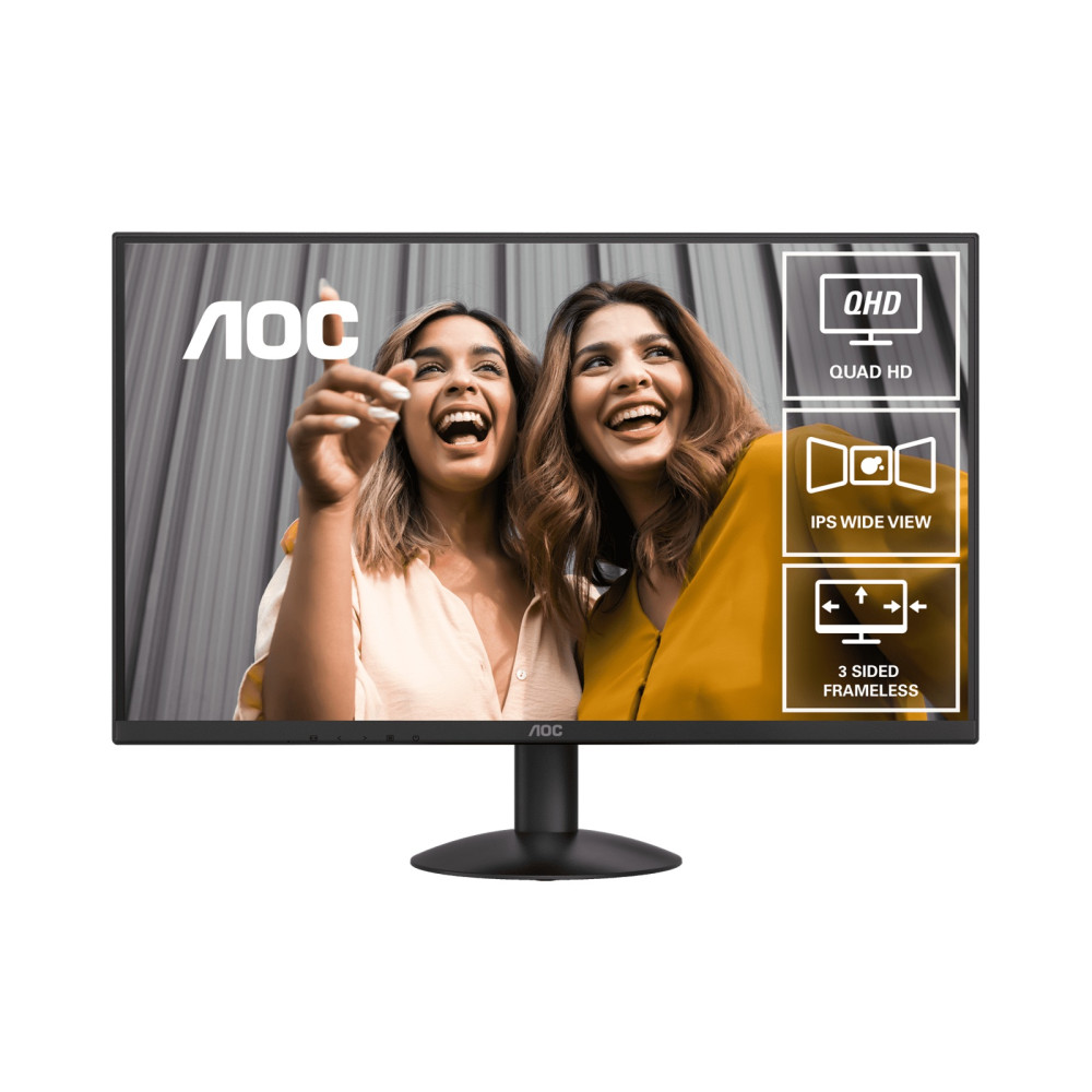 AOC Q27B30E 27' IPS : 2560×1440 @ 75Hz, 4ms GtG, 300 nits brightness, sRGB 118%, HDMI 1.4 & DP 1.4, tilt stand, 100mm VESA, 20W power use - Image 1