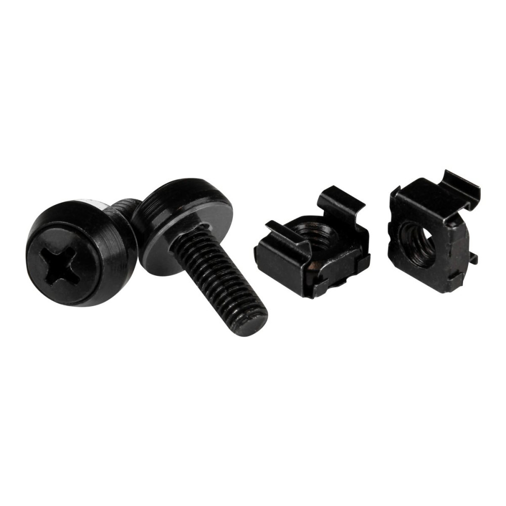 StarTech CABSCREWM62B M6 X 12MM - SCREWS AND CAGE NUTS - 100 PACK, BLACK 2YR - Image 1