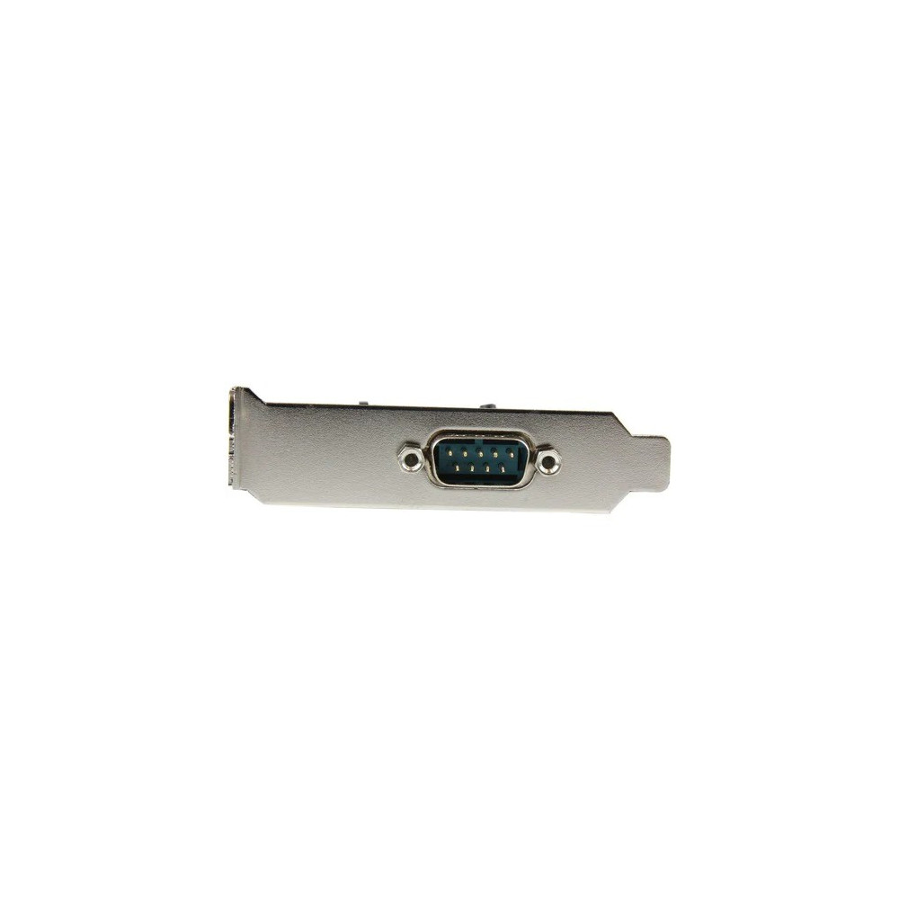 StarTech PEX1S553LP 1-port PCI Express RS232 Serial Adapter Card - PCIe Serial DB9 Controller Card 16550 UART - Low Profile - Windows/Linux - 1 port PCI Express RS232 serial controller card w/16550 UART/ASIX MCS9922CV-AA - Bi-directional speeds 921.6Kbps/