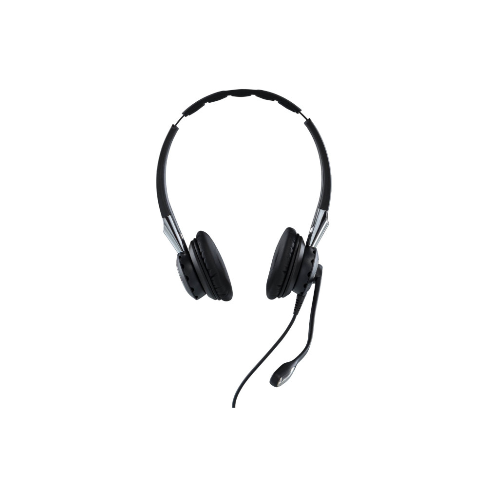 Jabra 2409-720-209 Biz 2400 II Duo QD - Mic. 72 UNC Corded Headset, Better Conversation, Better Sound, HD Voice, Coise-Cancelling, Over The Head Duo Wearing Style