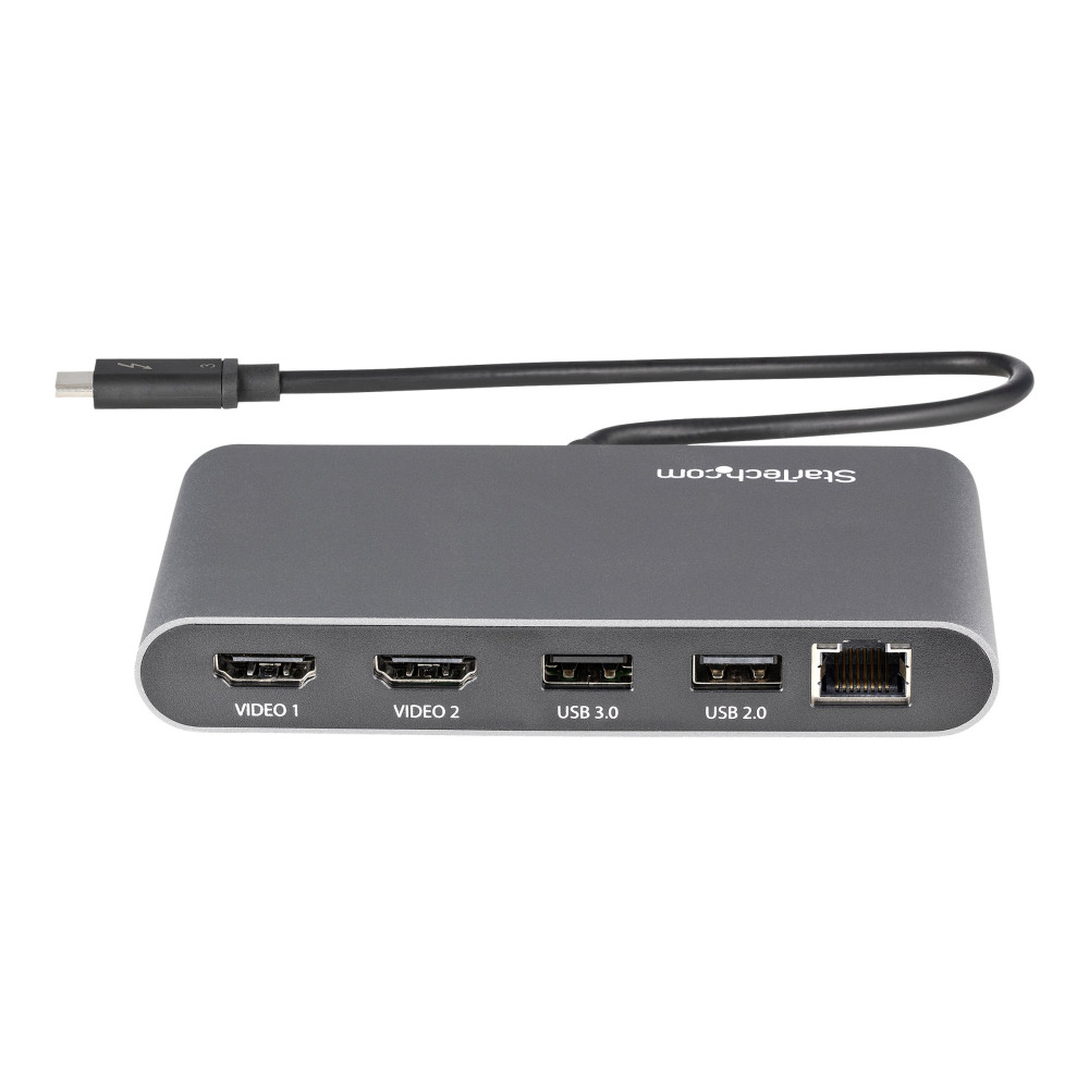 StarTech TB3DKM2HDL T/BOLT3 4K MINI DOCK, DUAL DISPLAY, HDMI(2), USB(2), RJ45, 3YR - Image 3