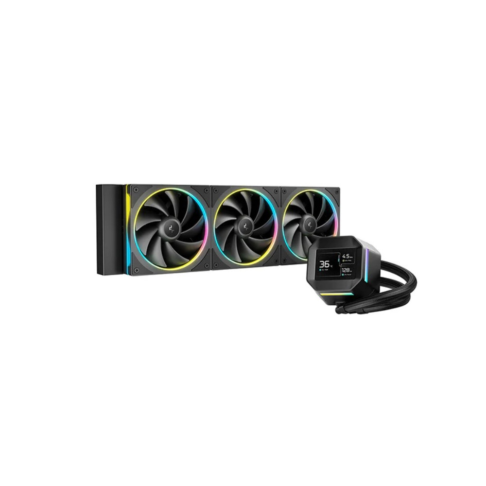 DEEPCOOL R-LM360-BKDMMC-1 LM360 ARGB Liquid Cooler Mini LCD Screen, 2.4' IPS, 320×240 Resolution , Intel LGA1851/1700/1200 + More, AMD AM5/AM4 - Image 1