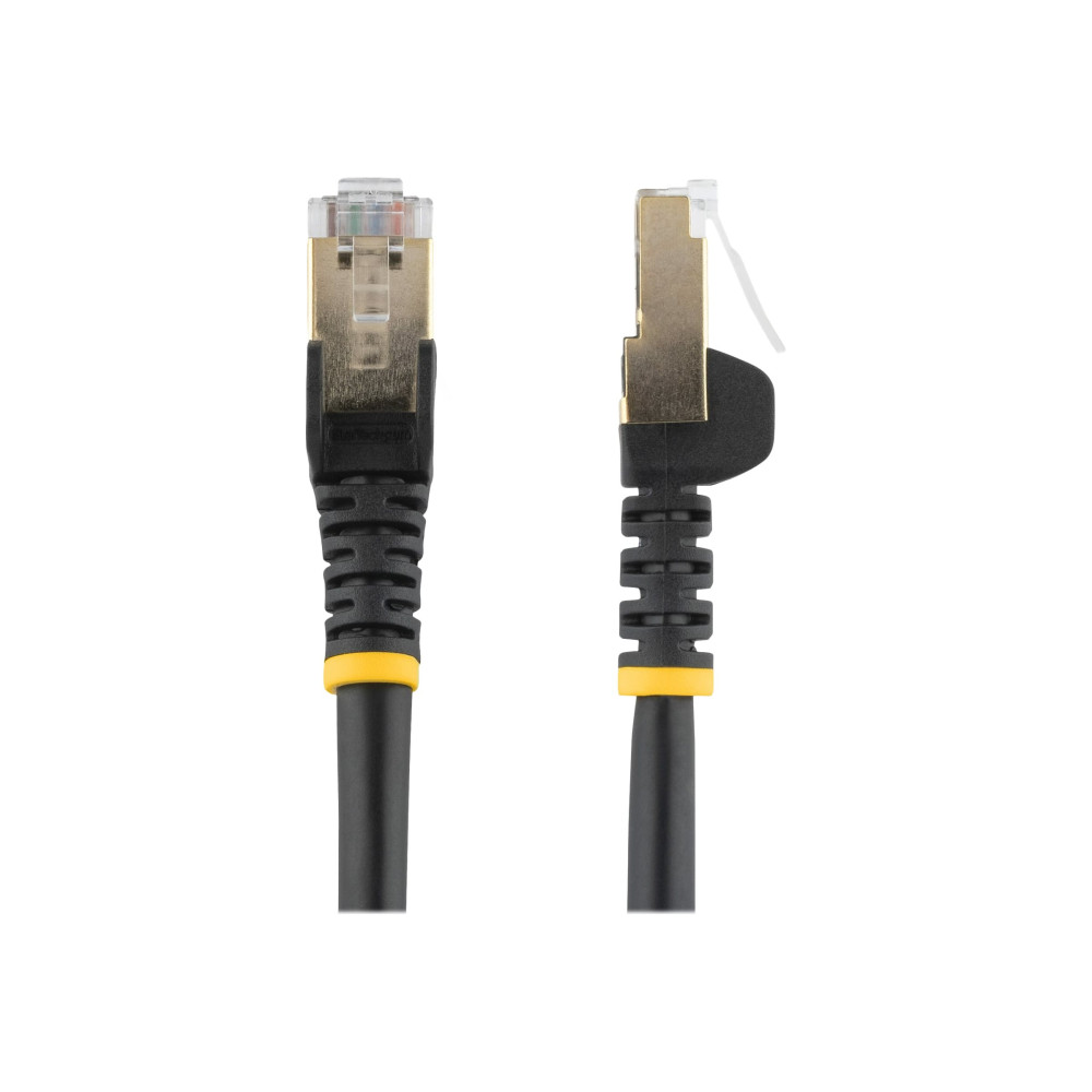 StarTech C6ASPAT1BK 1FT CAT6A ETHERNET CABLE - 10 GIGABIT SHIELDED SNAGLESS RJ45 100W POE PATCH C - Image 3