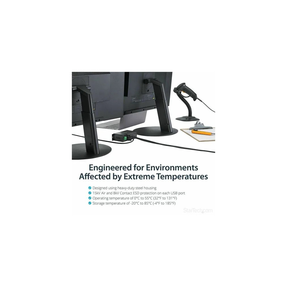 StarTech ST7200USBM USB Hub - USB Type B - External - Black - TAA Compliant - 7 Total USB Port(s) - 7 USB 2.0 Port(s) - PC, Mac - Image 4