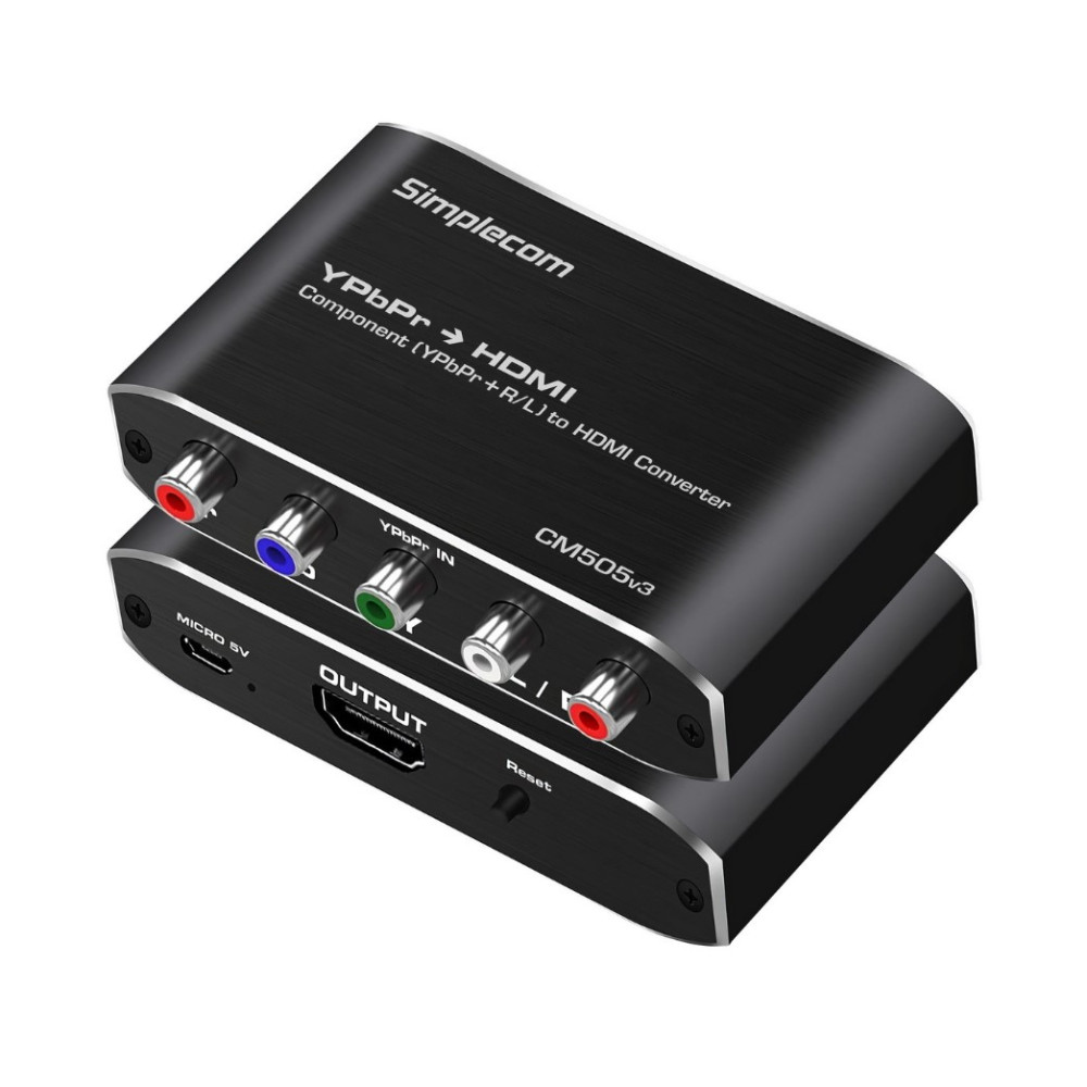 Simplecom CM505V3 Component (YPbPr + Stereo R/L) to HDMI Converter Full HD 1080p - Image 1