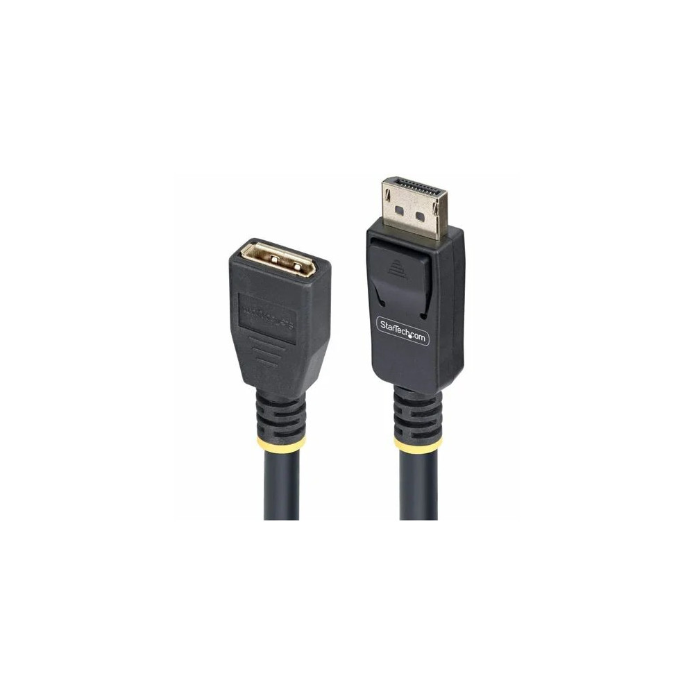 StarTech 10F-DP14-EXTEND-CBL 10ft (3m) DisplayPort 1.4 Extension Cable, DP 1.4 Port Saver Cable, 8K 60Hz, DisplayPort Extension Adapter Cord, Male to Female - Extend a DisplayPort cable connection w/8K 60Hz video; Bi-directional DP 1.4 Port Save - Image 1