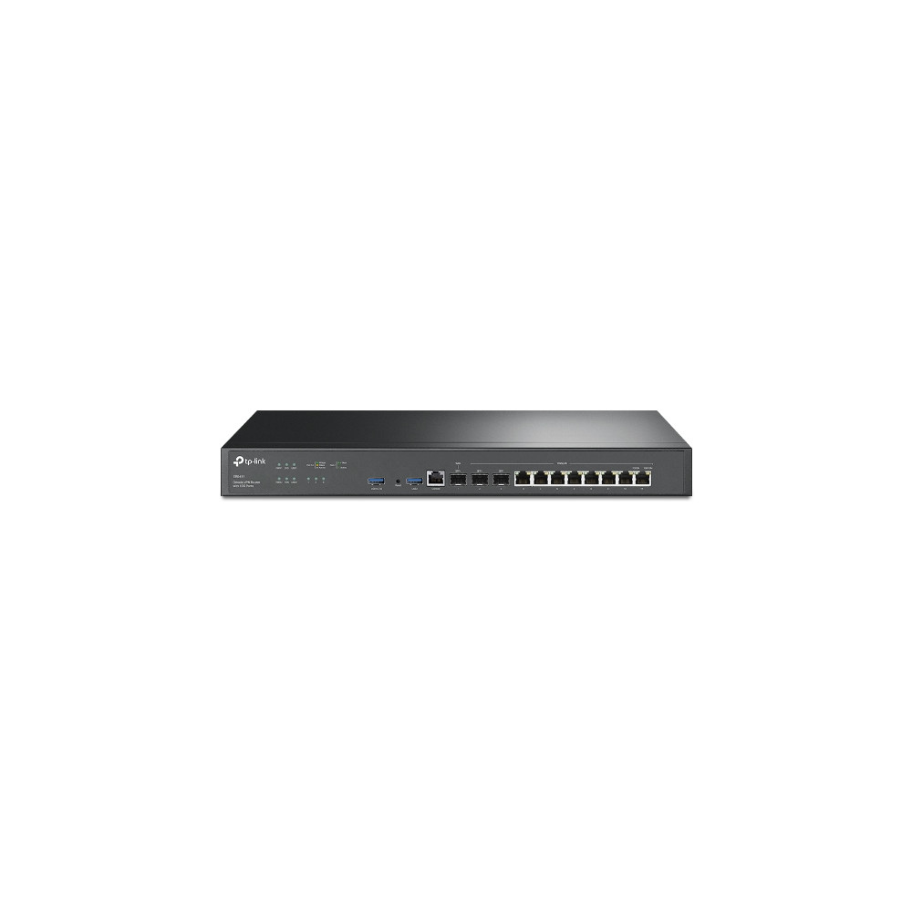 TP-LINK ER8411 Omada VPN Router with 10G Ports , 1× 10G SFP+ WAN Port, 1× 10G SFP+ WAN/LAN Port,1× Gigabit SFP WAN/LAN Port, 8× Gigabit RJ45 WAN/LAN P - Image 1