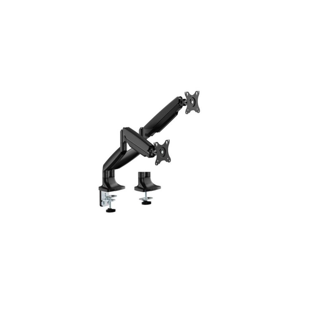 Brateck LDT82-C024-BK Dual Screen Heavy-Duty Gas Spring Monitory Arm with For most 17'~35' Monitors, Matte Black - Image 1